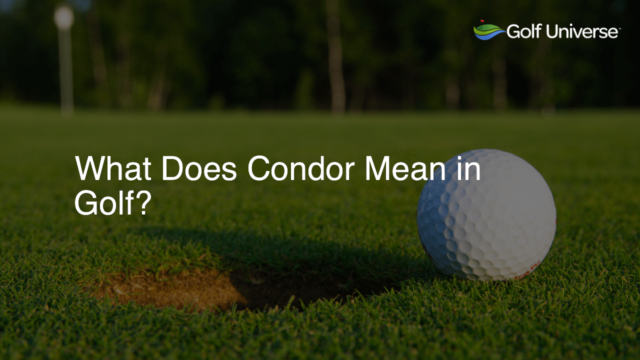 What Does Condor Mean in Golf?